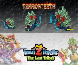 Puzzle Terrorteeth, dernière évolution. Invizimals The Lost Tribes. Invizimal aquatique qui mange très rapidement et qui mord tout ce qui