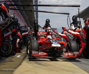 Puzzle Timo Glock - Virgin - Barcelone 2011