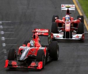 Puzzle Timo Glock - Virgin - Melbourne 2010