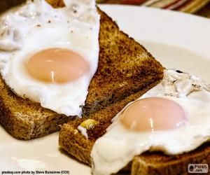 Puzzle Toast aux oeufs frits