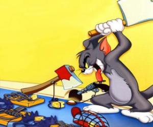 Puzzle Tom a essayé d'attraper la souris Jerry