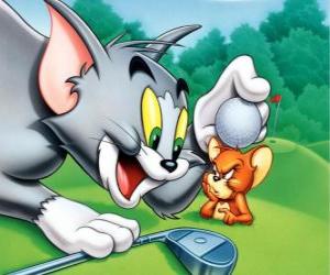 Puzzle Tom et Jerry sur le parcours de golf
