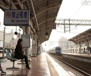 Puzzle Train quittant la gare