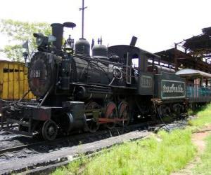 Puzzle Train à vapeur garées