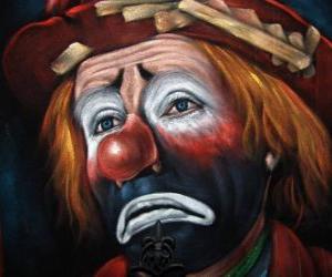 Puzzle Triste visage de clown