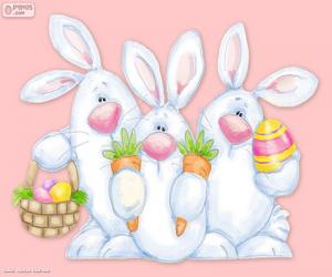 Puzzle Trois lapins de Pâques