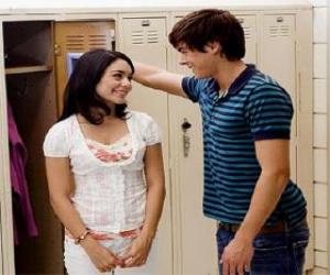 Puzzle Troy Bolton (Zac Efron) parler à Gabriella Montez (Vanessa Hudgens)