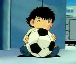 Puzzle Tsubasa Ozora, Oliver Atton, un enfant japonais qui est un fan de football