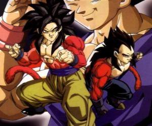 Puzzle Vegeta, le prince Saiyan, une des courses les plus puissants de guerriers dans l'univers.