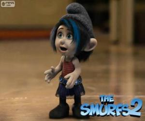 Peluche Schtroumpfette aux cheveux noir Vexy The Smurfs 2013