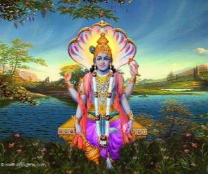 Puzzle Vishnu ou Vichnou, le dieu protecteur de la Trimurti