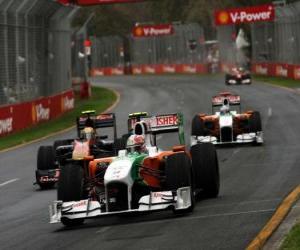 Puzzle Vitantonio Liuzzi Force India - - Melbourne 2010