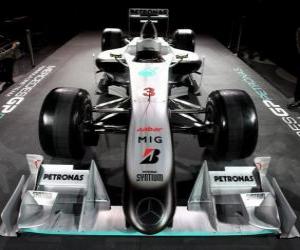 Puzzle Vue avant, Mercedes W01