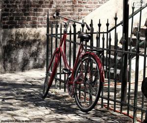 Puzzle Vélo rouge