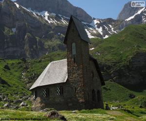 Puzzle Église de haute montagne, Suisse