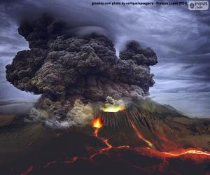 Puzzle Éruption volcanique