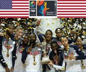 Puzzle États-Unis d'Amérique, champion de Coupe du monde FIBA 2014