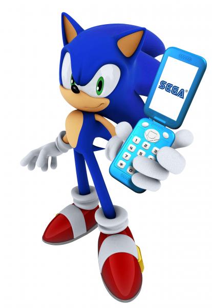 Sonic avec un téléphone. puzzle
